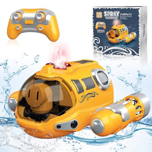Ferngesteuertes Boot für Pools und Seen,2.4 GHz Fernbedienungs -Motorboot mit Sprüh Lichtfunktion Doppeltremote Fernbedienungsboote Wieder aufladbare Bootsboot für Pool Lake Outdoor Geschenk Ferngesteuertes Boot für Pools und Seen,2.4 GHz Fernbedienungs -Motorboot mit Sprüh Lichtfunktion Doppeltremote Fernbedienungsboote Wieder aufladbare Bootsboot für Pool Lake Outdoor Geschenk von Forhome