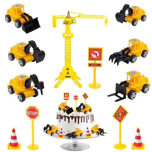 Forhome 12 Stück Kuchen Deko Baustelle, Bagger Tortendeko für Kinder Geburtstag, Kunststoff Baustellenfahrzeuge Verkehrsschilder Geschenke, Baustelle Spielzeug Kuchendeko für Junge Mädchen Forhome 12 Stück Kuchen Deko Baustelle, Bagger Tortendeko für Kinder Geburtstag, Kunststoff Baustellenfahrzeuge Verkehrsschilder Geschenke, Baustelle Spielzeug Kuchendeko für Junge Mädchen von Forhome