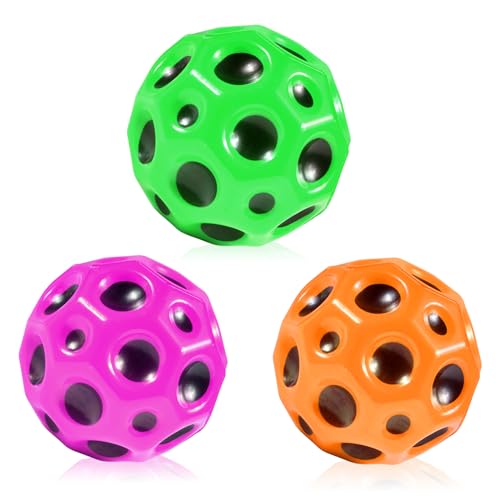 Forhome Astro Jump Ball, 3pcs Space Moon Ball, Sprünge Gummiball, Mini Jump Ball, Bouncy Balls for Kids,springende Bälle,Ultrahochdehnbare, Leichtgewichtige Bouncy Balls für Kind von Forhome