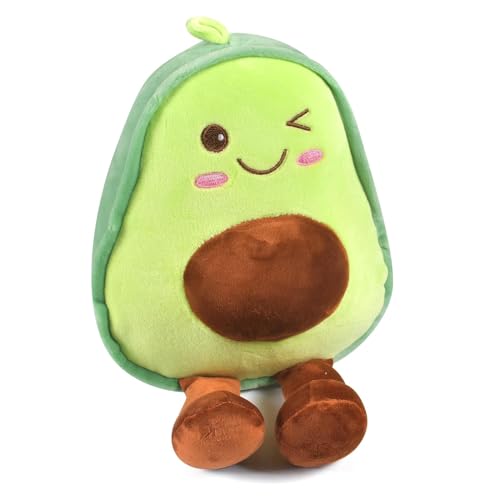 Forhome Avocado Kuscheltier 30cm, Squishmallow Avocado Spielzeug,Süßes Weiches Obst Gefülltes Kissen für Mädchen Jungen als Ostern und Geschenke von Forhome