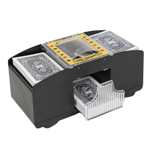 Forhome Kartenmischmaschine, Automatischer Kartenmischer, Kartenmischgerät, Geeignet für Familienkartenspiele, Poker und Blackjack Kartenspiele (21x8x9cm)-Schwarz Forhome Kartenmischmaschine, Automatischer Kartenmischer, Kartenmischgerät, Geeignet für Familienkartenspiele, Poker und Blackjack Kartenspiele (21x8x9cm)-Schwarz von Forhome