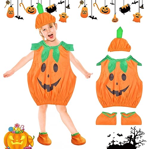 Forhome Karneval Kürbis Kostüm Kinder, Kinder Kürbis Kostüm mit Hut, Kürbisse Karnevalskostüm für Halloween, mit Kürbisse Hut für Kinder, Baby Forhome Karneval Kürbis Kostüm Kinder, Kinder Kürbis Kostüm mit Hut, Kürbisse Karnevalskostüm für Halloween, mit Kürbisse Hut für Kinder, Baby von Forhome