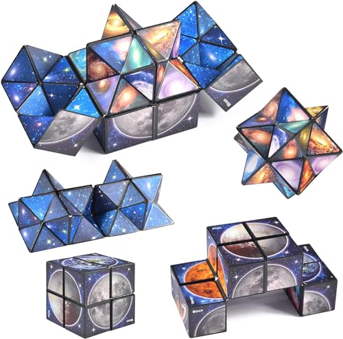 Forhome Star Zauberwürfel Cube s2 Zauberwürfel Cube,2 in 1 Sternenklarer Himmel Zauberwürfel, Zauberwürfel Sternenklarer Himmel, Stressabbau Spielzeug, für Kinder und Erwachsene von Forhome