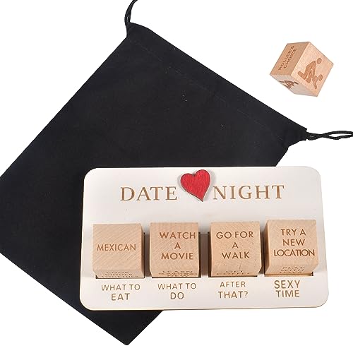 Romantisches Paar-Würfel-Set, Date Night Dice After Dark Edition, Datums-Nacht-Würfel-Set für Paare, einzigartiges Geschenk für Jubiläen, Geburtstage, Valentinstag, langlebige Holzwürfel mit Mehreren Romantisches Paar-Würfel-Set, Date Night Dice After Dark Edition, Datums-Nacht-Würfel-Set für Paare, einzigartiges Geschenk für Jubiläen, Geburtstage, Valentinstag, langlebige Holzwürfel mit Mehreren von Forhome