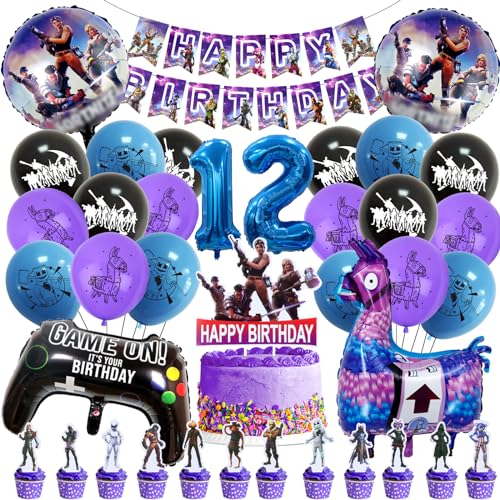 49 Stück Gaming Party Geburtstag Deko, Fortni Deko Geburtstag, Fortni Kuchen Deko, Spiel Geburtstagsdeko, Fortni deko, Gaming Deko, Videospiel Geburtstag Luftballons, 12Jahr Geburtstagsdeko 49 Stück Gaming Party Geburtstag Deko, Fortni Deko Geburtstag, Fortni Kuchen Deko, Spiel Geburtstagsdeko, Fortni deko, Gaming Deko, Videospiel Geburtstag Luftballons, 12Jahr Geburtstagsdeko von Forninc