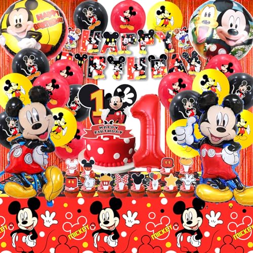 51 Stück Micke geburtstagsdeko, Micke luftballons, Mick deko, Micke ballon, Tortendeko Micke, Cartoon Geburtstagsdeko, Mick Happy Birthday Banner, Geburtstags Luftballons, 1 Jahre 51 Stück Micke geburtstagsdeko, Micke luftballons, Mick deko, Micke ballon, Tortendeko Micke, Cartoon Geburtstagsdeko, Mick Happy Birthday Banner, Geburtstags Luftballons, 1 Jahre von Forninc
