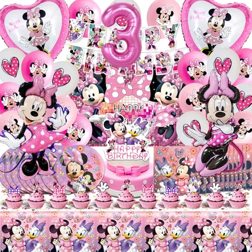 81 Stück Minni Geburtstagsdeko, Micke Geburtstagsdeko, Minnie Tortendeko, Micke tortendeko, Micke Ballon, Micke Deko, Rosa Minni Luftballons, Minni Geburtstagsdeko 3 Jahre 81 Stück Minni Geburtstagsdeko, Micke Geburtstagsdeko, Minnie Tortendeko, Micke tortendeko, Micke Ballon, Micke Deko, Rosa Minni Luftballons, Minni Geburtstagsdeko 3 Jahre von Forninc