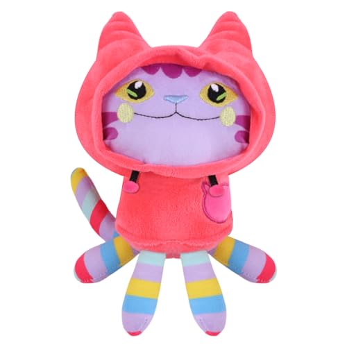 Forninc Gabby Kuscheltier, Gabb Cuddly Toy, 28cm Rosa Plüsch-Katze, Kuschelig Serie Plüschtier, Kind Plüschpuppe, Spielzeug von Forninc