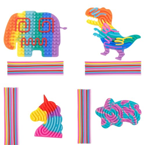 Sensorik Activity Board,Forreen 4 Stück Sensorisches Board Aus Silikon Autismus Spielzeug Niedliche Tierformen Doppelseitiges Sensorisches Spielzeug mit 44 Schnüren für Kinder und Erwachsene Sensorik Activity Board,Forreen 4 Stück Sensorisches Board Aus Silikon Autismus Spielzeug Niedliche Tierformen Doppelseitiges Sensorisches Spielzeug mit 44 Schnüren für Kinder und Erwachsene von Forreen