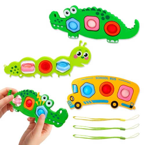Fidget Toys for Toddlers, 3 Pcs Sensory Toys for Airplane Travel Essential Activities, 3 Formen Bubble Spielzeug für Baby, Kinder, Erwachsene, Autismus, ADHS Fidget Toys for Toddlers, 3 Pcs Sensory Toys for Airplane Travel Essential Activities, 3 Formen Bubble Spielzeug für Baby, Kinder, Erwachsene, Autismus, ADHS von Fortivae