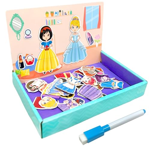 Fortivae Magnetische Anziehpuppe mit Outfits, Verkleide Dich als Prinzessin Magnetisches Puzzlespielzeug, Magnetische Prinzessinnen Dress Up Spielset für Mädchen für Kinder Fortivae Magnetische Anziehpuppe mit Outfits, Verkleide Dich als Prinzessin Magnetisches Puzzlespielzeug, Magnetische Prinzessinnen Dress Up Spielset für Mädchen für Kinder von Fortivae