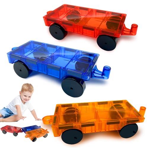 Fortivae Magnetische Bausteine,3 Stück Magnetische Bauklötze Expansion Auto, Magnetisches Auto,STEM Magnet Spielzeug, Fliesen Kinderspielzeug, für 3 4 5 6 7 8 Jahre Jungen und Mädchen(Rot Blau Gelb Fortivae Magnetische Bausteine,3 Stück Magnetische Bauklötze Expansion Auto, Magnetisches Auto,STEM Magnet Spielzeug, Fliesen Kinderspielzeug, für 3 4 5 6 7 8 Jahre Jungen und Mädchen(Rot Blau Gelb von Fortivae