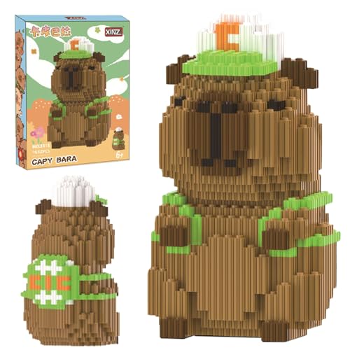 Fortivae Mini Bausteine Tiere, 1612 Pcs Vital Tennis Capybara Mikro Bausteine Spielzeug Kit, Capybara Mini Tier Bricks Bauen Bauklötze Satz, Geschenke Kinder 12+ Jahre Mädchen und Jungen von Fortivae