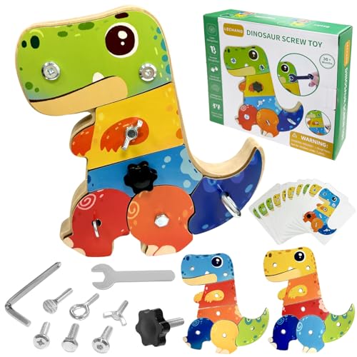 Montessori Spielzeug ab 3 4 5 Jahre, Dinosaurier Schraubbrett Busy Board mit Puzzle, Schraubendreher Motorikspielzeug, Geschenk für Mädchen Junge Montessori Spielzeug ab 3 4 5 Jahre, Dinosaurier Schraubbrett Busy Board mit Puzzle, Schraubendreher Motorikspielzeug, Geschenk für Mädchen Junge von Fortivae