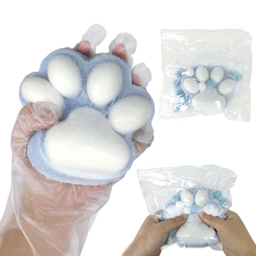 Squishy, 1 Pcs Squishy Toy Big Cat Paw, Squeeze Spielzeug, Squeeze Toy, Squishy Cat Toy, Kawaii Stress Squeeze Toy, Stressbälle, für Kinder und Erwachsene（Blau XL） von Fortivae