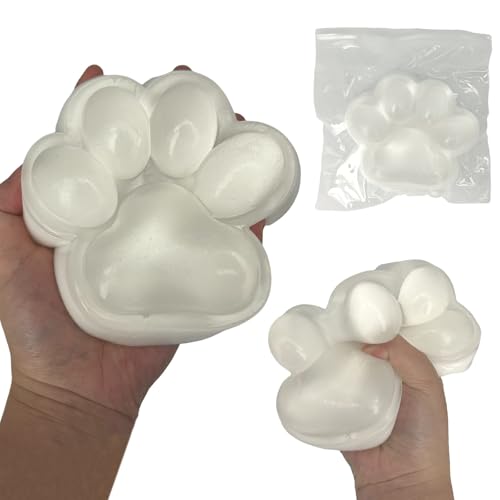 Fortivae Squishy, 1 Pcs Squishy Toy Big Cat Paw, Squeeze Spielzeug, Squeeze Toy, Squishy Cat Toy, Kawaii Stress Squeeze Toy, Stressbälle, für Kinder und Erwachsene（Transparent XL） von Fortivae