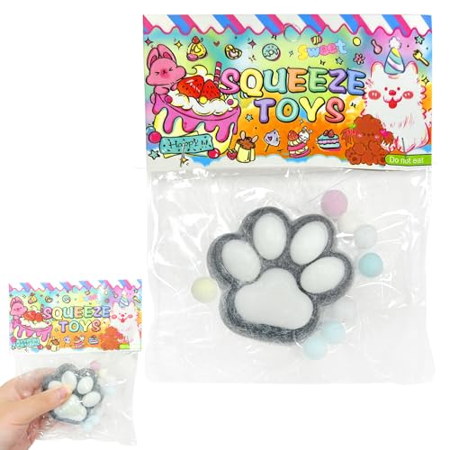 Squishy, 1 Stück Squishy Toy, Squeeze Spielzeug, Squeeze Toy, Anti Stress Spielzeug, Squishy Cat Toy, Kawaii Stress Squeeze Toy, Stressbälle, für Kinder und Erwachsene（Schwarz） von Fortivae