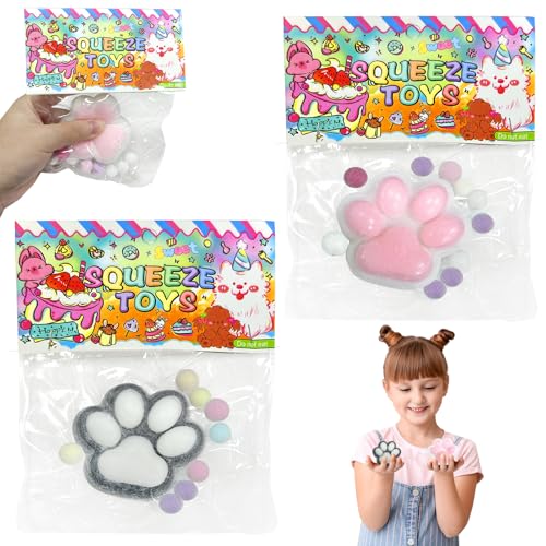 Squishy, 2 Stück Squishy Toy, Squeeze Spielzeug, Squeeze Toy, Anti Stress Spielzeug, Squishy Cat Toy, Kawaii Stress Squeeze Toy, für Kinder und Erwachsene（Schwarz und Weiß） von Fortivae