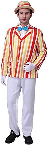Fortunehouse Bert Cosplay Erwachsene Kostüm Mary Poppins Filmkostüm Uniform für Halloween (X-Large) von Fortunehouse