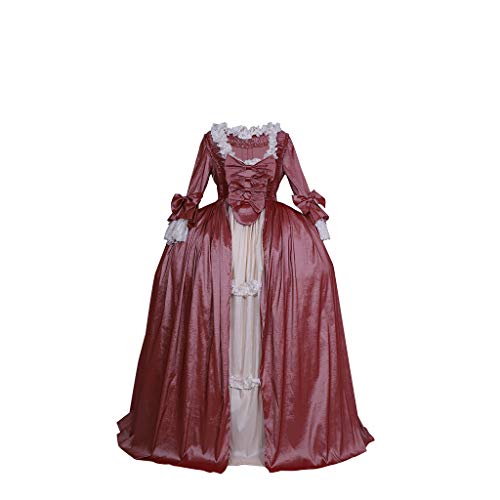 Fortunehouse Brau Mittelalter Kleidung Damen Renaissance Kostüme Taftkleid für Halloween von Fortunehouse