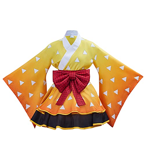 Fortunehouse Demon Slayer Zenitsu Agatsuma Cosplay Kimono Zenkoi Cospaly Kostüm für Halloween Fortunehouse Demon Slayer Zenitsu Agatsuma Cosplay Kimono Zenkoi Cospaly Kostüm für Halloween von Fortunehouse