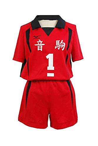 Fortunezone Anime Nekoma High School Uniform Volleyball Team Kuroo Tetsurou/Kozume Kenma Horn Cosplay Kostüm Sportswear von Fortunezone