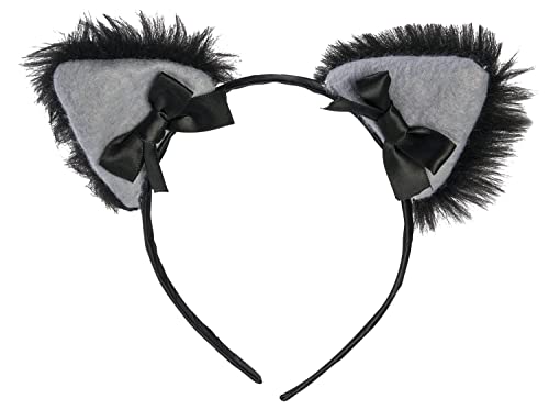 Bristol Novelty X78354 Pelzohren, Catwoman-Kostüm, 1 Stück, unisex, Erwachsene, schwarz, grau, Einheitsgröße Halloween Bristol Novelty X78354 Pelzohren, Catwoman-Kostüm, 1 Stück, unisex, Erwachsene, schwarz, grau, Einheitsgröße Halloween von Forum Novelties