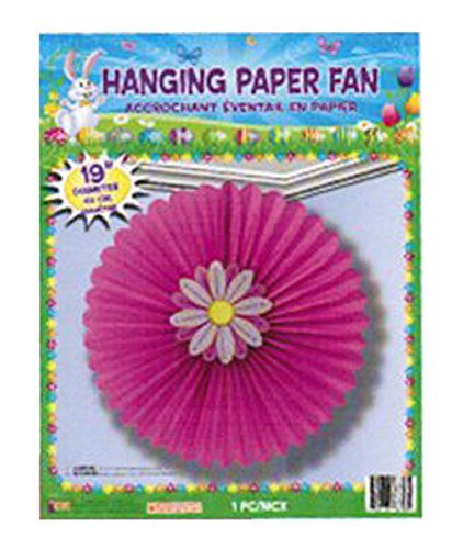 Easter Pink Hanging Paper Fan with Flower Party Decoration Pkg/1 Easter Pink Hanging Paper Fan with Flower Party Decoration Pkg/1 von Forum Novelties