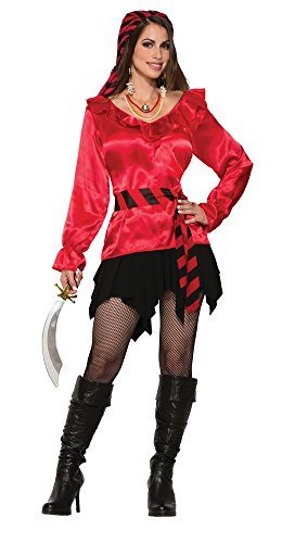 Forum Novelties 78767 Pirate Lady rot Bluse (UK Größe 10–12) von Forum Novelties