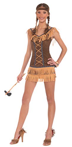 Forum Novelties Frauen Verführerisch Native American Mädchen-Kostüm, Braun, Medium/Large Forum Novelties Frauen Verführerisch Native American Mädchen-Kostüm, Braun, Medium/Large von Forum Novelties