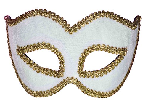 Forum Novelties Women's Velvet Masquerade Mask, White, One Size von Forum Novelties