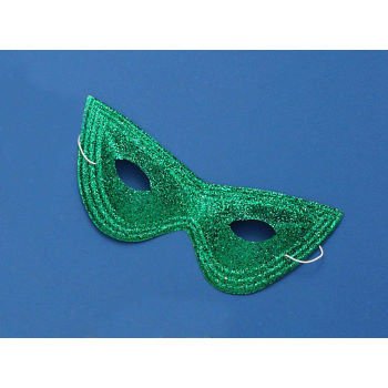 Glitter Harlequin Mask (Green) Adult Accessory von Forum Novelties