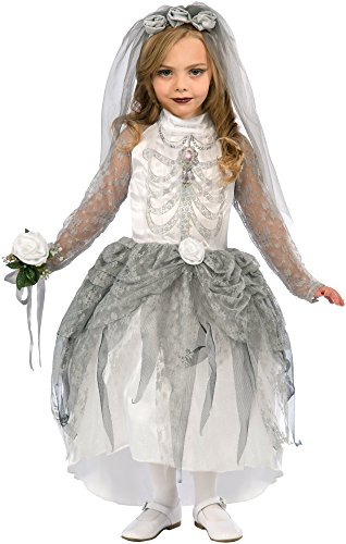 Forum Novelties X75186 Skeleton Bride Kids Costume, White/Grey, Large von Forum Novelties