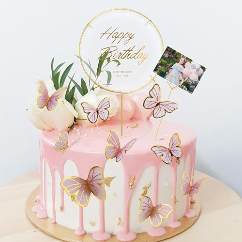 Foshird 26 Stück Schmetterling Tortendeko Geburtstag - 24stk 3D Schmetterlings, Happy Birthday Cake Topper, Herz Clip Topper - Torten Deko Mädchen Kuchen Deko für Cupcake Geburstagstorte Party Foshird 26 Stück Schmetterling Tortendeko Geburtstag - 24stk 3D Schmetterlings, Happy Birthday Cake Topper, Herz Clip Topper - Torten Deko Mädchen Kuchen Deko für Cupcake Geburstagstorte Party von Foshird