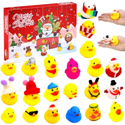 Fosoloni Gummiente Adventskalender 2024,24 Tage Enten Adventskalender,BadeentenQuetschspielzeug zum Stressabbau, Gummienten Adventskalender Weihnachts Adventskalender Für Kinder Feiertagsdekoration Fosoloni Gummiente Adventskalender 2024,24 Tage Enten Adventskalender,BadeentenQuetschspielzeug zum Stressabbau, Gummienten Adventskalender Weihnachts Adventskalender Für Kinder Feiertagsdekoration von Fosoloni