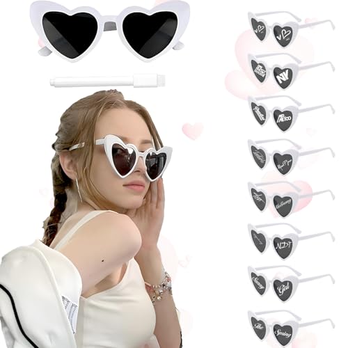 Fosoloni Herz Sonnenbrille,DIY Herzbrille mit Stift,Sonnenbrille Frauen,Sonnenbrille Hochzeit für Junggesellenabschied Geburtstags Party Halloween Weihnachten Fosoloni Herz Sonnenbrille,DIY Herzbrille mit Stift,Sonnenbrille Frauen,Sonnenbrille Hochzeit für Junggesellenabschied Geburtstags Party Halloween Weihnachten von Fosoloni