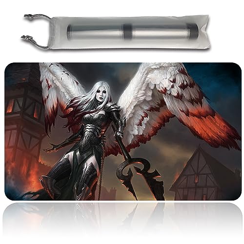 MTG Spielmatten+Kostenlose wasserdichte Tasche,MTG Playmat Table Mat Größe 60X35CM, MTG Mouse Pad Kompatibel Mit MTG TCG CCG (Avacyn The Purifier) von Four leaves