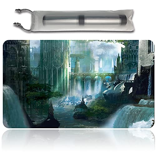 Four leaves Ravnica Forest Island - MTG Spielmatten+Kostenlose wasserdichte Tasche,MTG Playmate Table Mat, MTG Mouse Pad,Dustproof and Waterproof for Supporting MTG Combat von Four leaves