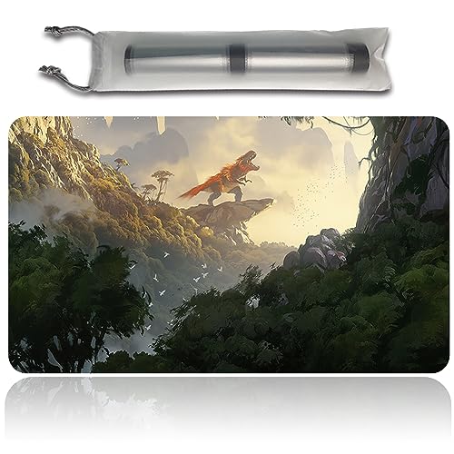 MTG Spielmatten+Kostenlose wasserdichte Tasche,MTG Playmat Table Mat Größe 60X35CM, MTG Mouse Pad Kompatibel Mit MTG TCG CCG (Rootbound Crag - FBA) von Four leaves