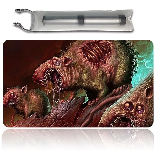 Four leaves Rotting Rats - MTG Spielmatten+Kostenlose wasserdichte Tasche,MTG Playmate Table Mat, MTG Mouse Pad,Dustproof and Waterproof for Supporting MTG Combat von Four leaves