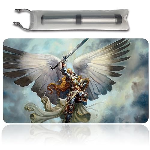 Four leaves Serra Angel - MTG Spielmatten+Kostenlose wasserdichte Tasche,MTG Playmate Table Mat, MTG Mouse Pad,Dustproof and Waterproof for Supporting MTG Combat von Four leaves