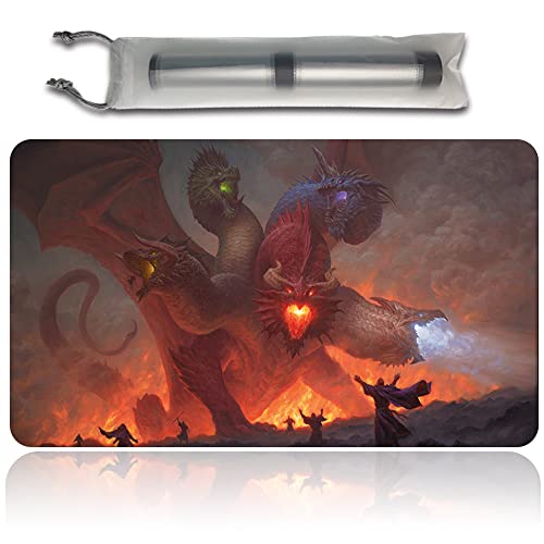 Four leaves TIAMAT- MTG Spielmatten+Kostenlose wasserdichte Tasche,MTG Playmate Table Mat, MTG Mouse Pad,Dustproof and Waterproof for Supporting MTG Combat von Four leaves