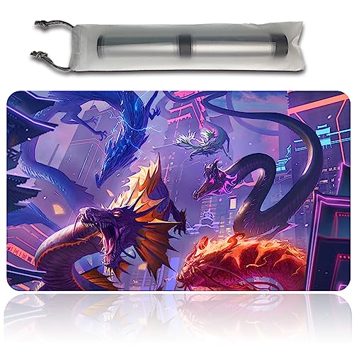 Four leaves The Five Dragons - MTG Spielmatten+Kostenlose wasserdichte Tasche,MTG Playmate Table Mat, MTG Mouse Pad,Dustproof and Waterproof for Supporting MTG Combat von Four leaves