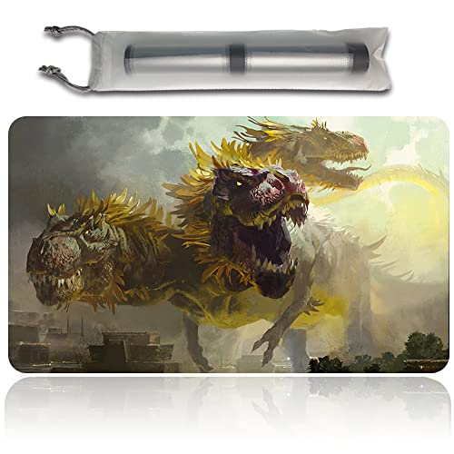 MTG Spielmatten+Kostenlose wasserdichte Tasche,MTG Playmate Table Mat Größe 60X35CM, MTG Mouse Pad Kompatibel Mit MTG TCG CCG RPG (Zacama, Primal Calamity) von Four leaves