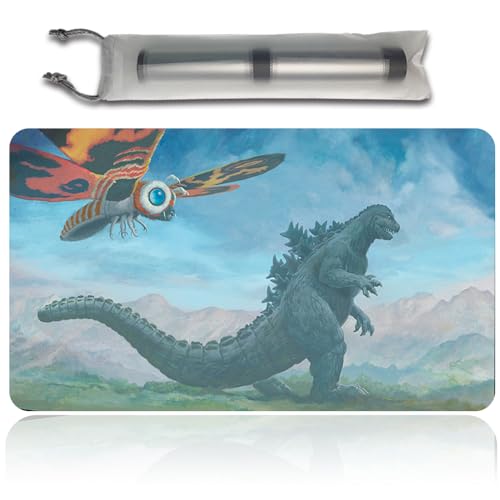MTG Playmat Size 60X35CM Free Storage Bags Non-Slip Backing Printing, MTG Spielmatte Ideal for Card Game Enthusiasts TCG Playmat Mouse Pad (Plains) von Four leaves