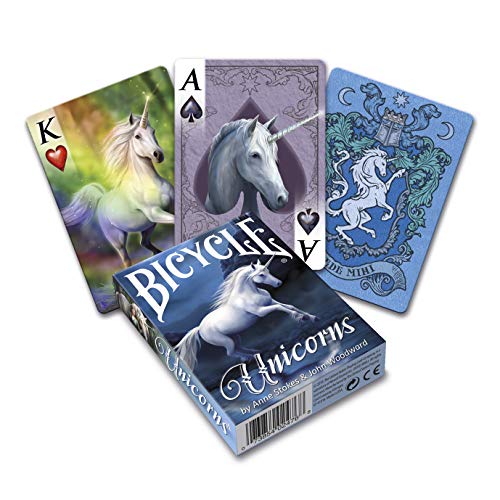 Fournier 1042740 Unicorns, by Anne Stokes Fantasy Poker Kartendeck für Sammler, Mehrfarbig von Bicycle