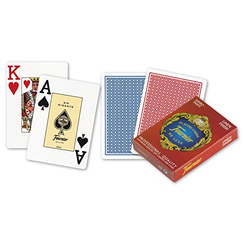 Fournier 26653 - No. 818G - Linen Finish - 2 Jumbo Index, Kartenspiel von Fournier