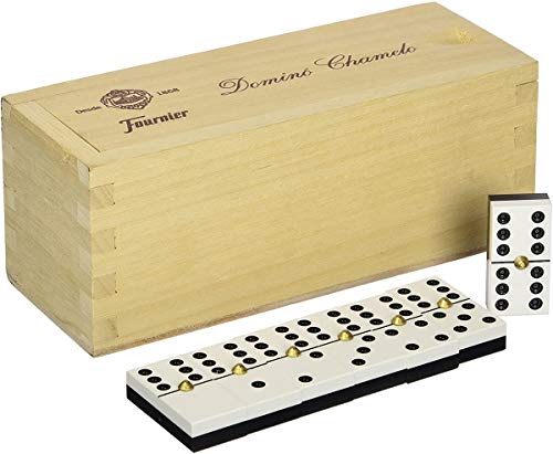 Fournier - Domino CHAMELO CELULOIDE Holzbox, braun (F06573) von Fournier