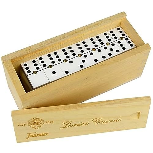 Fournier - Domino CHAMELO CELULOIDE Holzbox, braun (F06573) von Fournier