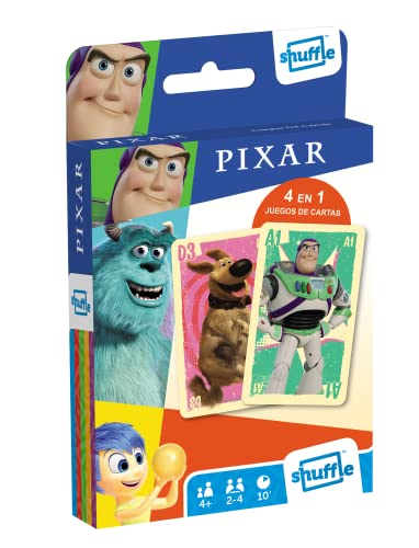 Shuffle Fun Pixar Classic 4+1 Deck für Kinder ab 4 Jahren (spanische Version) von Fournier